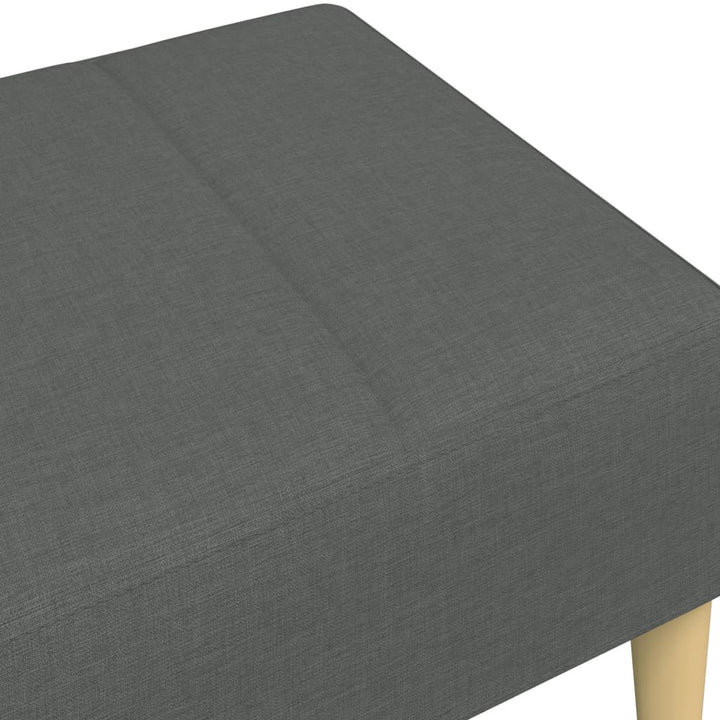 fodskammel 77x55x31 cm stof mørkegrå