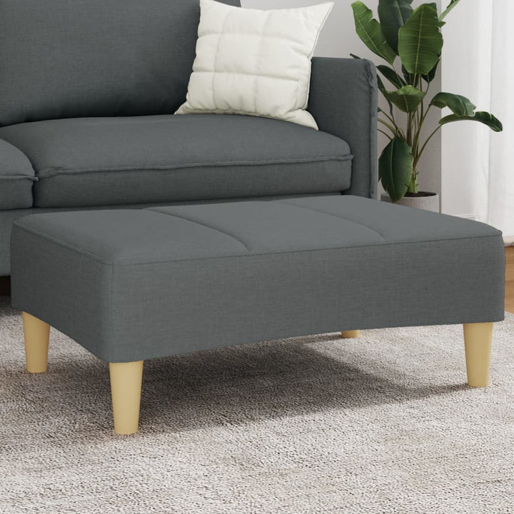 fodskammel 77x55x31 cm stof mørkegrå