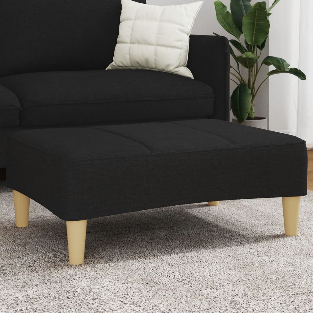 fodskammel 77x55x31 cm stof sort