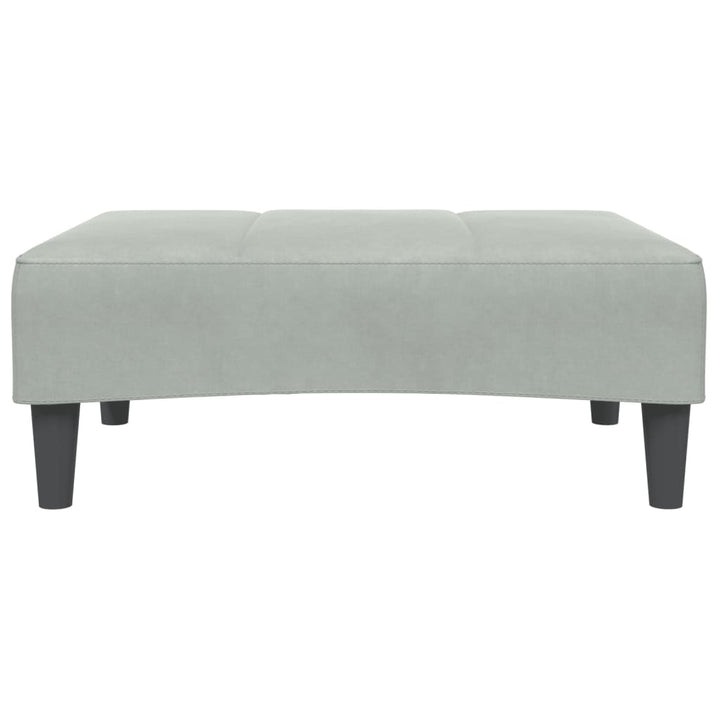 fodskammel 77x55x31 cm velour lysegrå