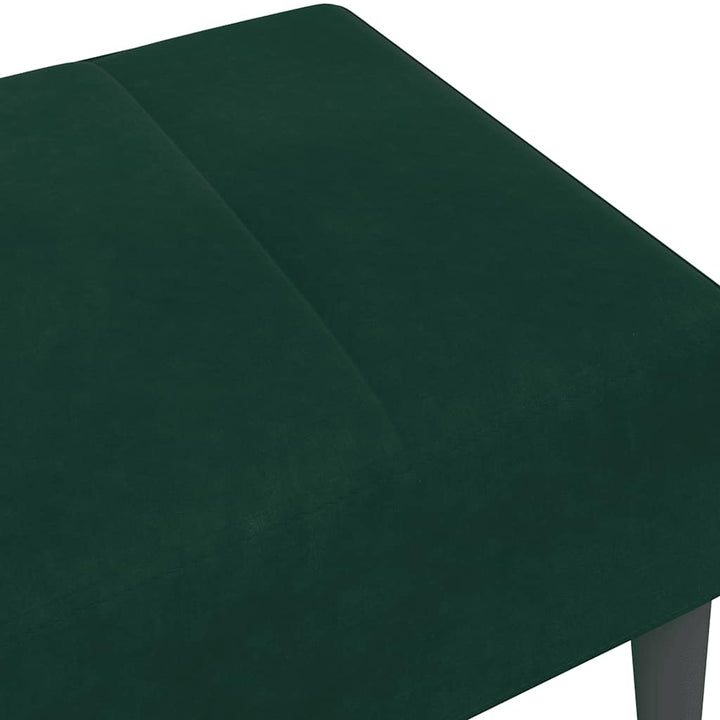 fodskammel 77x55x31 cm velour mørkegrøn