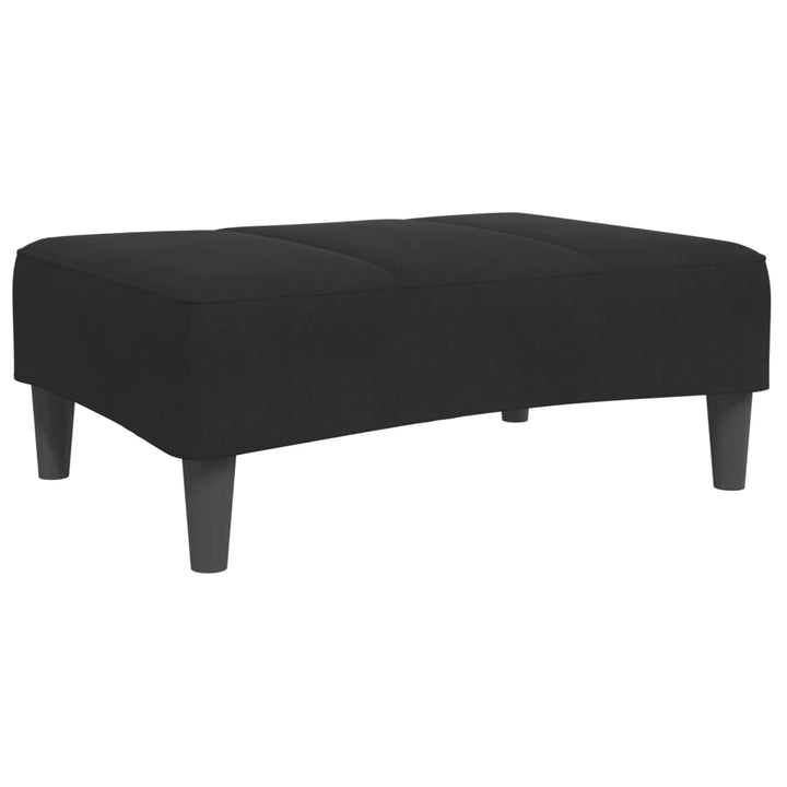 fodskammel 77x55x31 cm velour sort
