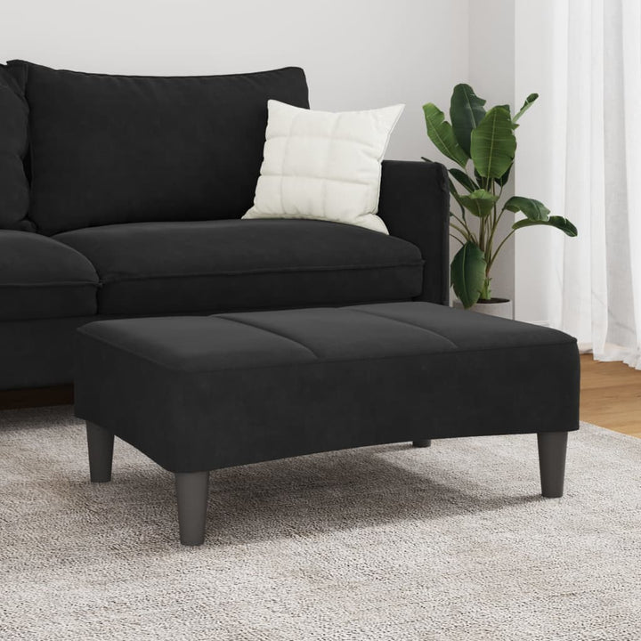 fodskammel 77x55x31 cm velour sort
