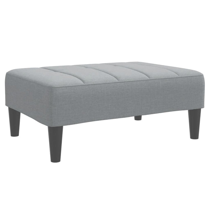 fodskammel 77x55x31 cm stof lysegrå