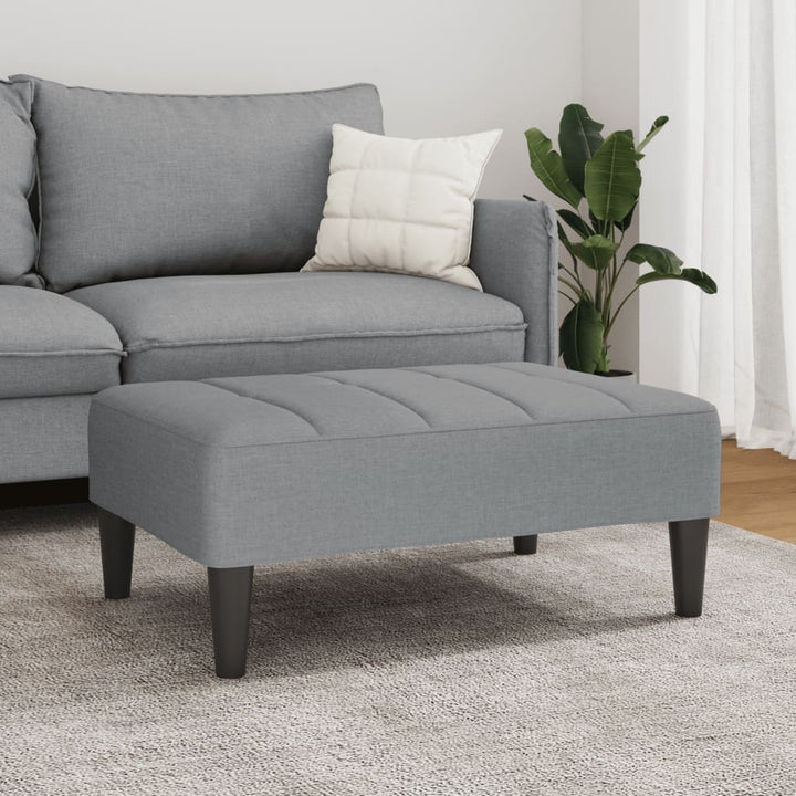 fodskammel 77x55x31 cm stof lysegrå