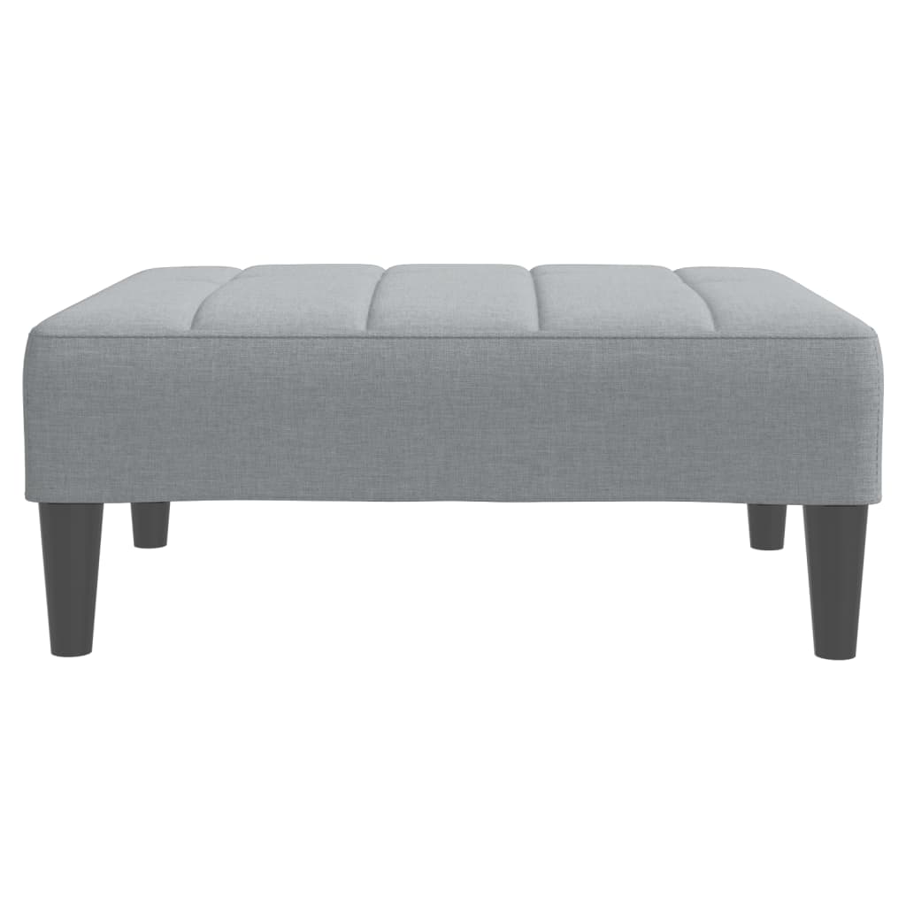 fodskammel 77x55x31 cm stof lysegrå