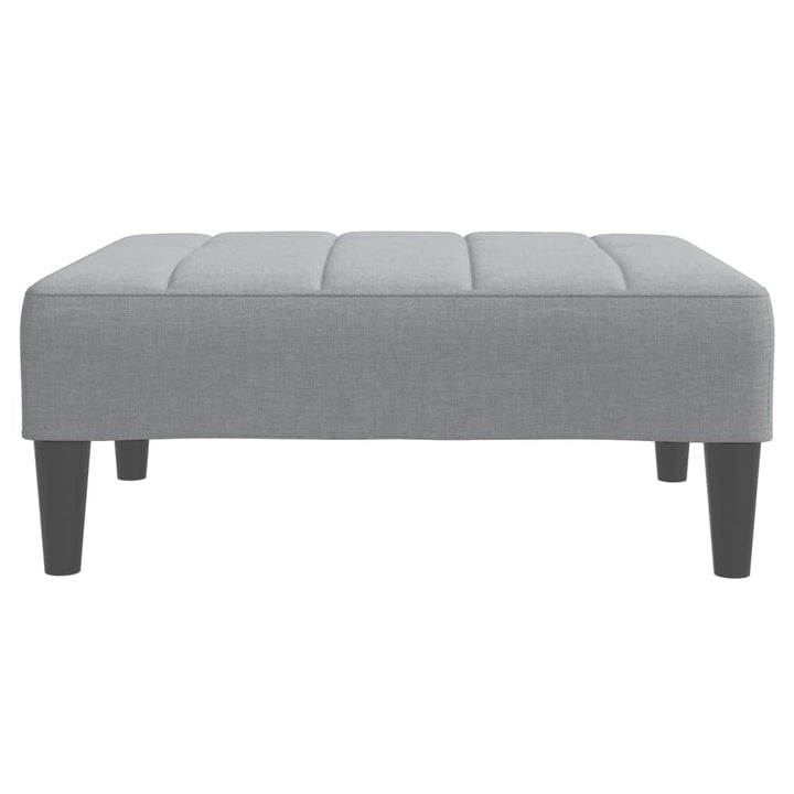 fodskammel 77x55x31 cm stof lysegrå