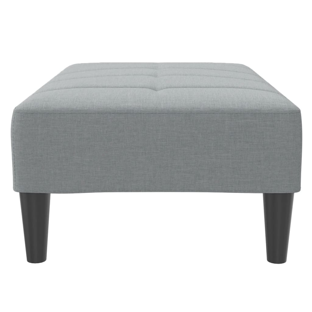 fodskammel 77x55x31 cm stof lysegrå