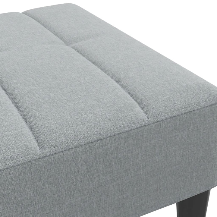 fodskammel 77x55x31 cm stof lysegrå