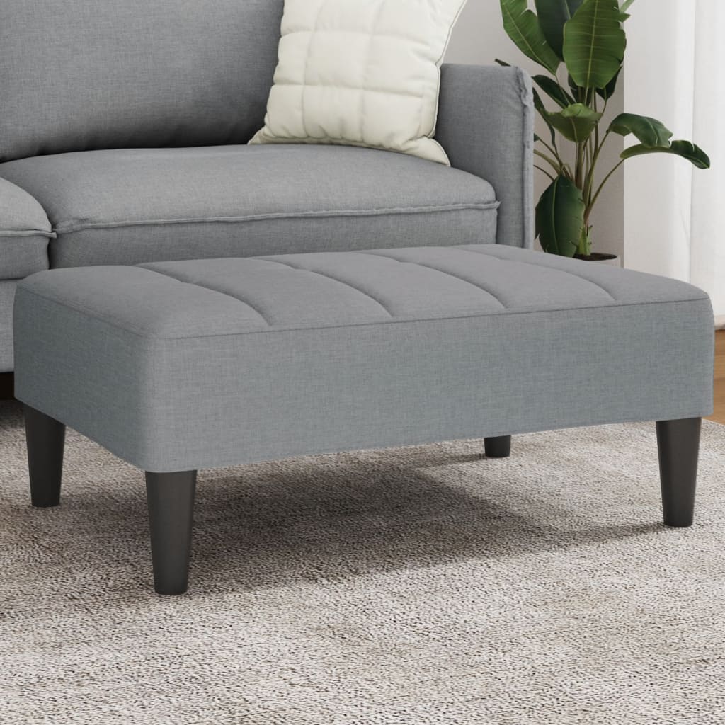 fodskammel 77x55x31 cm stof lysegrå