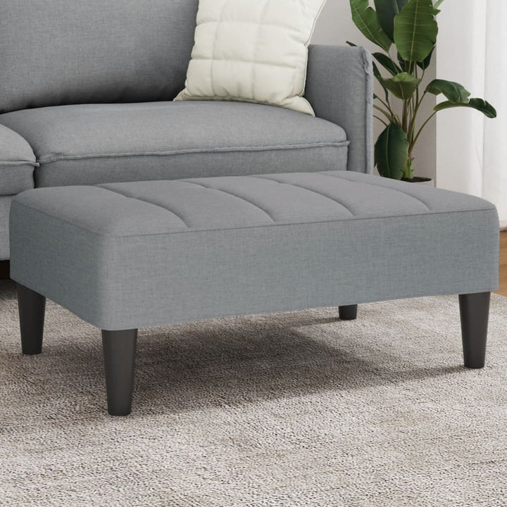 fodskammel 77x55x31 cm stof lysegrå