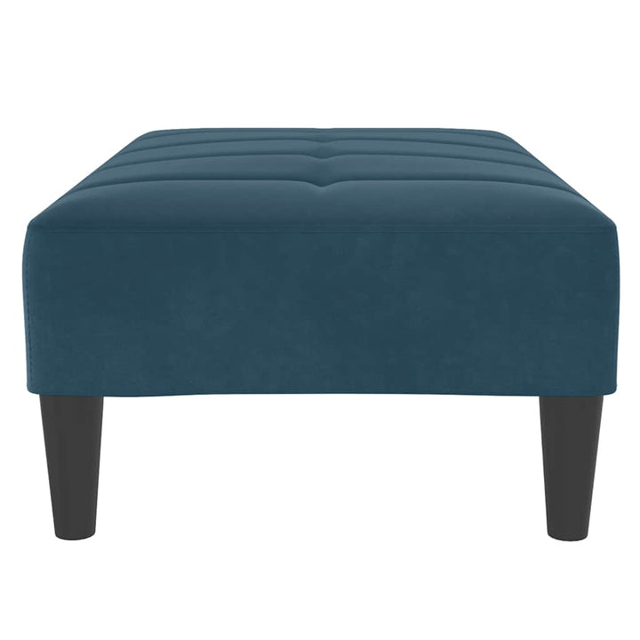 fodskammel 77x55x31 cm velour blå