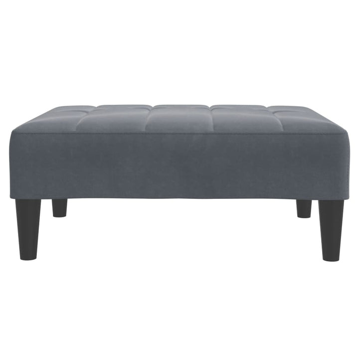 fodskammel 77x55x31 cm velour mørkegrå