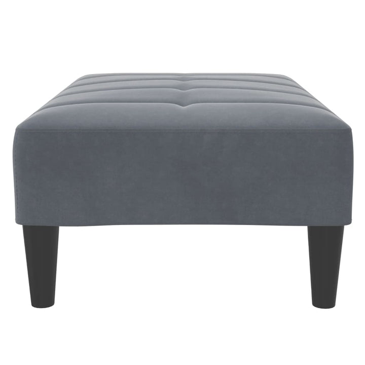 fodskammel 77x55x31 cm velour mørkegrå