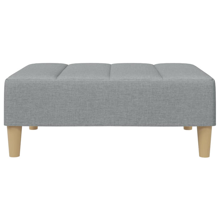 fodskammel 77x55x31 cm stof lysegrå