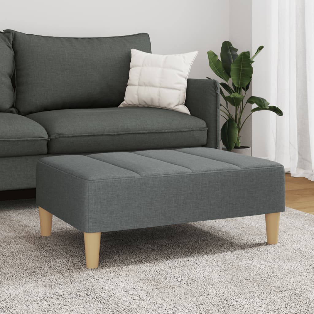 fodskammel 77x55x31 cm stof mørkegrå