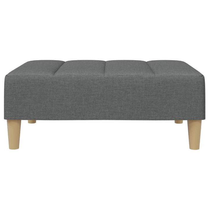 fodskammel 77x55x31 cm stof mørkegrå