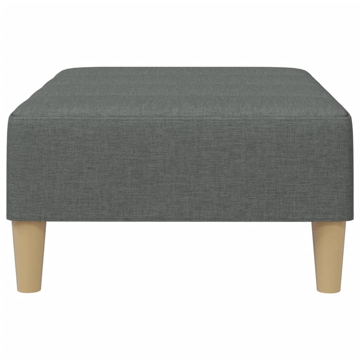fodskammel 77x55x31 cm stof mørkegrå