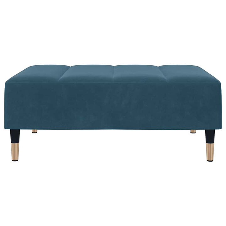 fodskammel 77x55x31 cm velour blå
