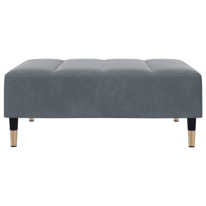 fodskammel 77x55x31 cm velour mørkegrå