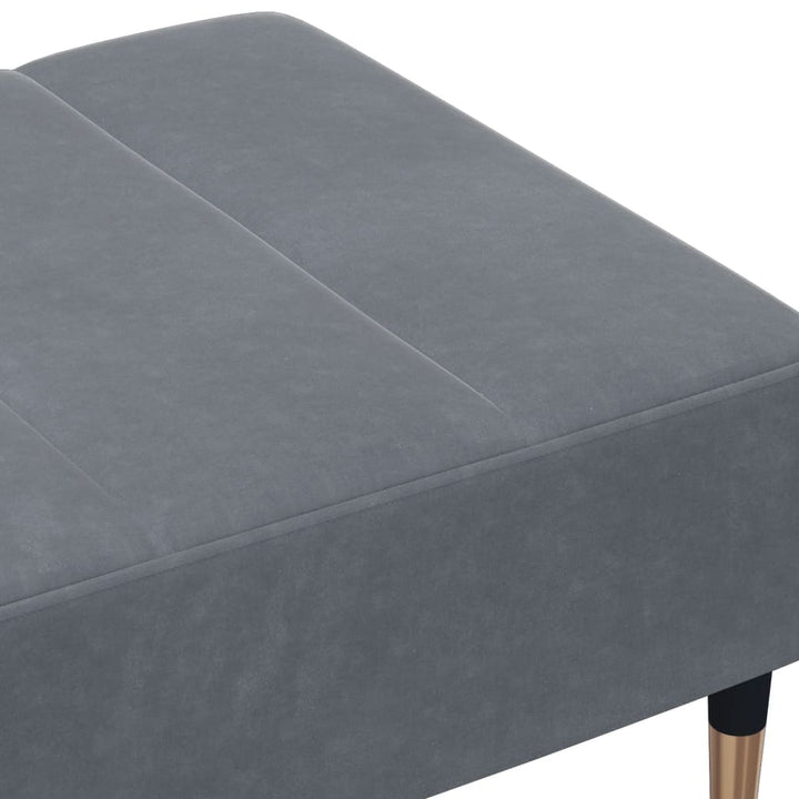 fodskammel 77x55x31 cm velour mørkegrå