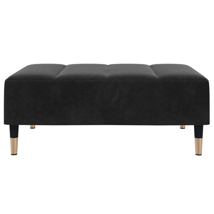 fodskammel 77x55x31 cm velour sort