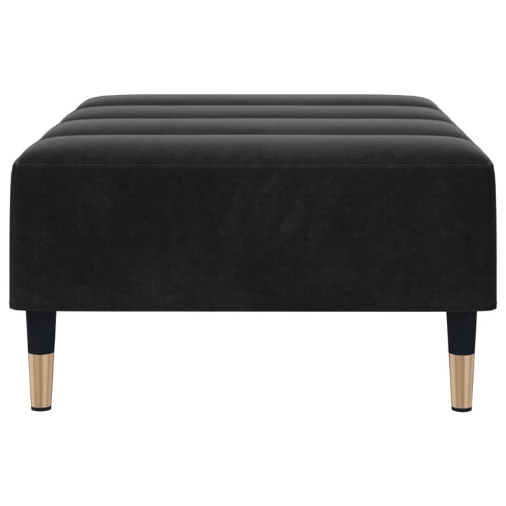 fodskammel 77x55x31 cm velour sort