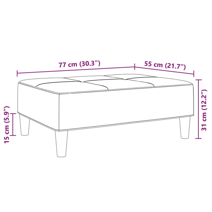 fodskammel 77x55x31 cm stof patchwork