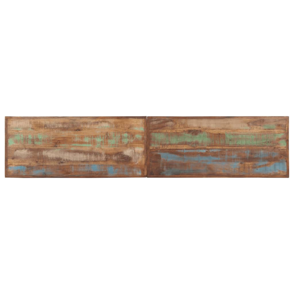 bænk 160 cm massivt genbrugstræ og stål