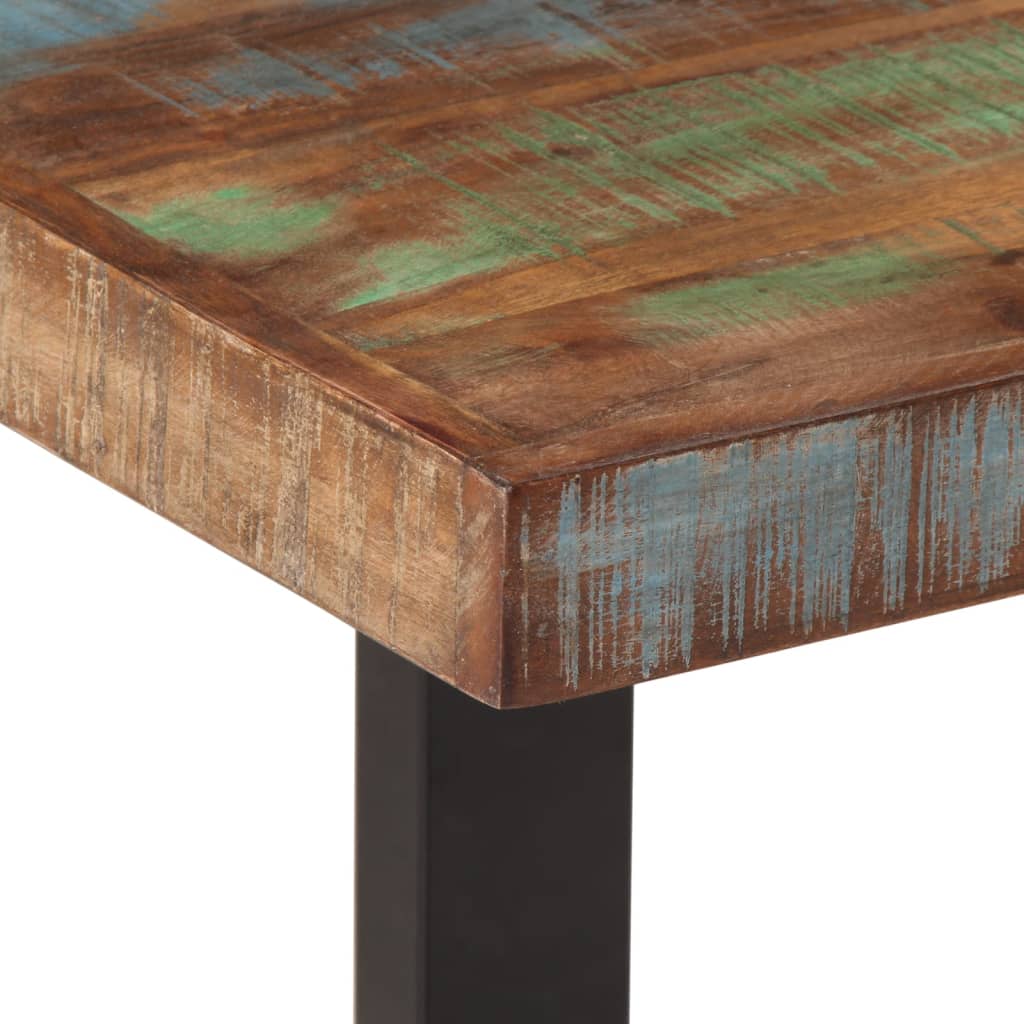 bænk 160 cm massivt genbrugstræ og stål