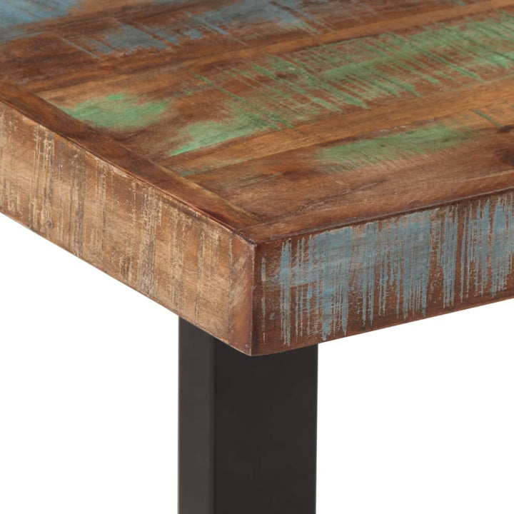 bænk 160 cm massivt genbrugstræ og stål