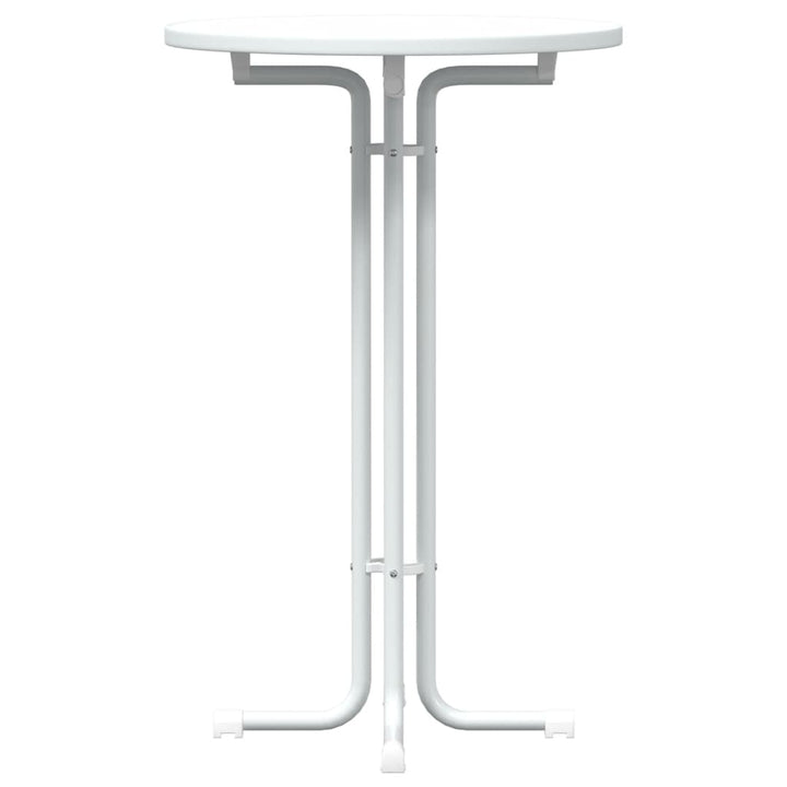 barbord Ø70x110 cm konstrueret træ og stål hvid