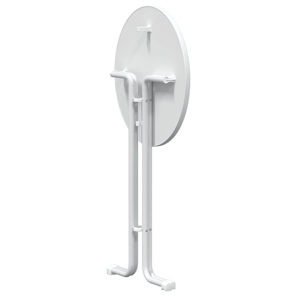 barbord Ø70x110 cm konstrueret træ og stål hvid