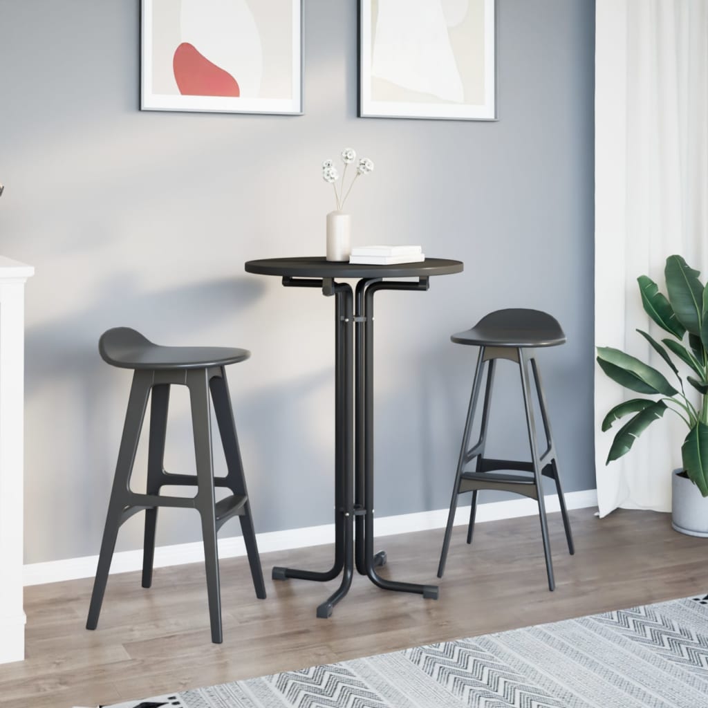 barbord Ø70x110 cm konstrueret træ og stål
