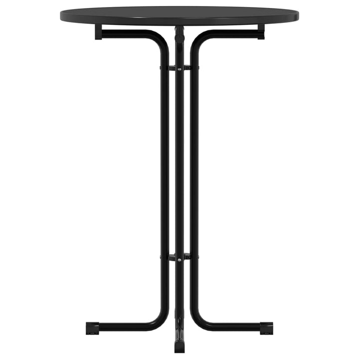 barbord Ø80x110 cm konstrueret træ og stål sort