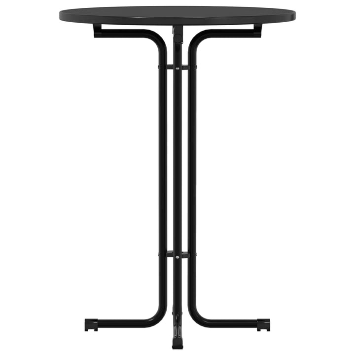 barbord Ø80x110 cm konstrueret træ og stål sort
