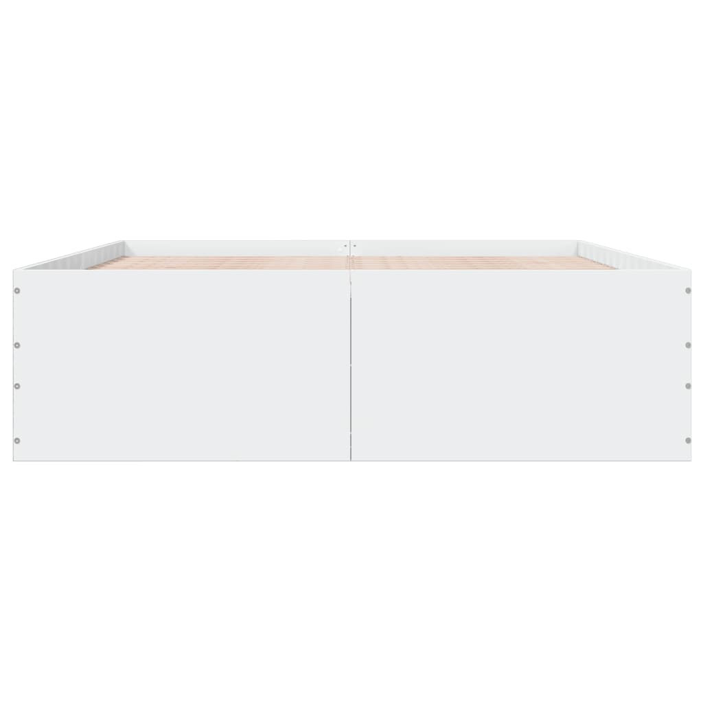 sengestel 150x200 cm konstrueret træ hvid