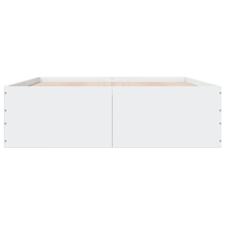 sengestel 150x200 cm konstrueret træ hvid