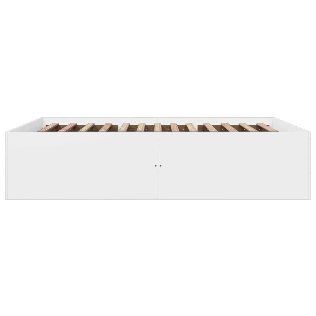 sengestel 150x200 cm konstrueret træ hvid