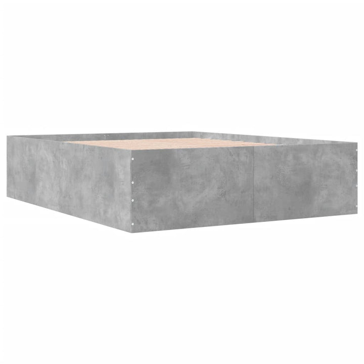 sengestel 150x200 cm konstrueret træ betongrå