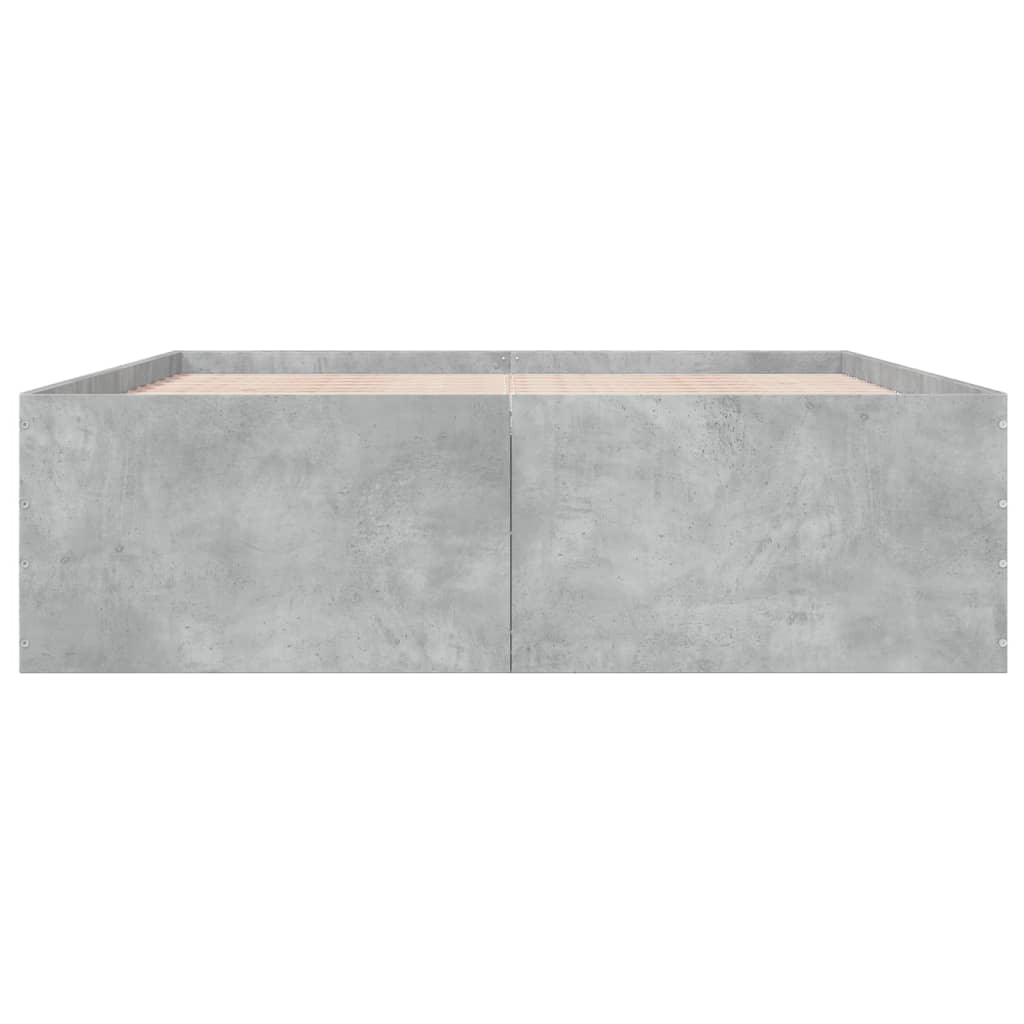 sengestel 150x200 cm konstrueret træ betongrå