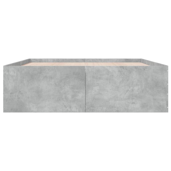 sengestel 150x200 cm konstrueret træ betongrå