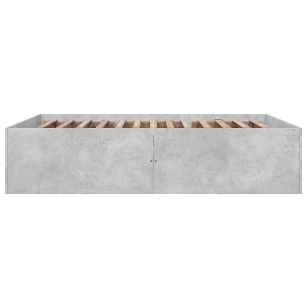 sengestel 150x200 cm konstrueret træ betongrå