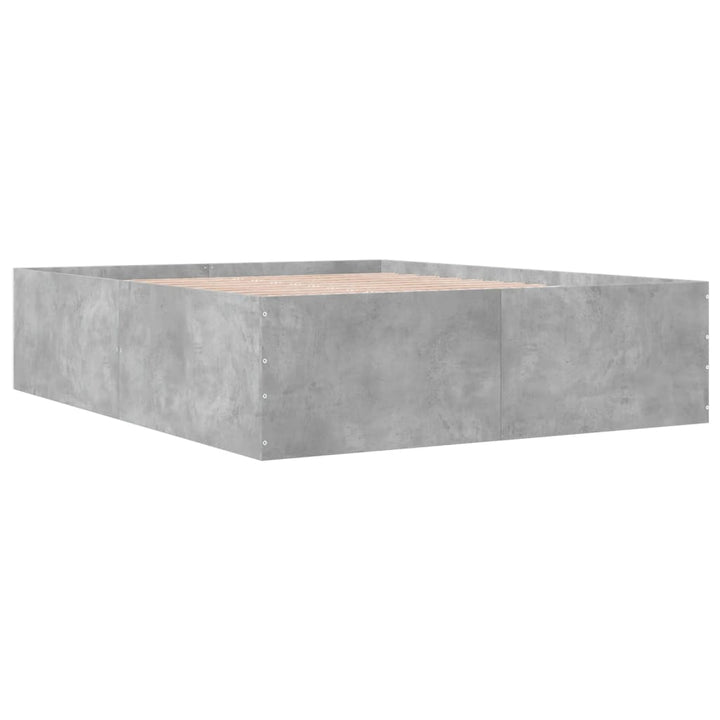 sengestel 150x200 cm konstrueret træ betongrå