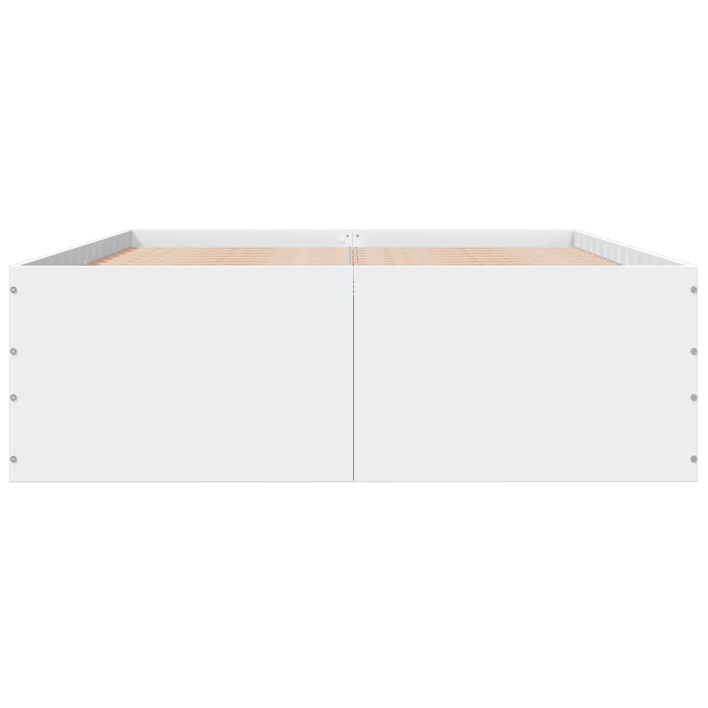 sengestel 140x200 cm konstrueret træ hvid