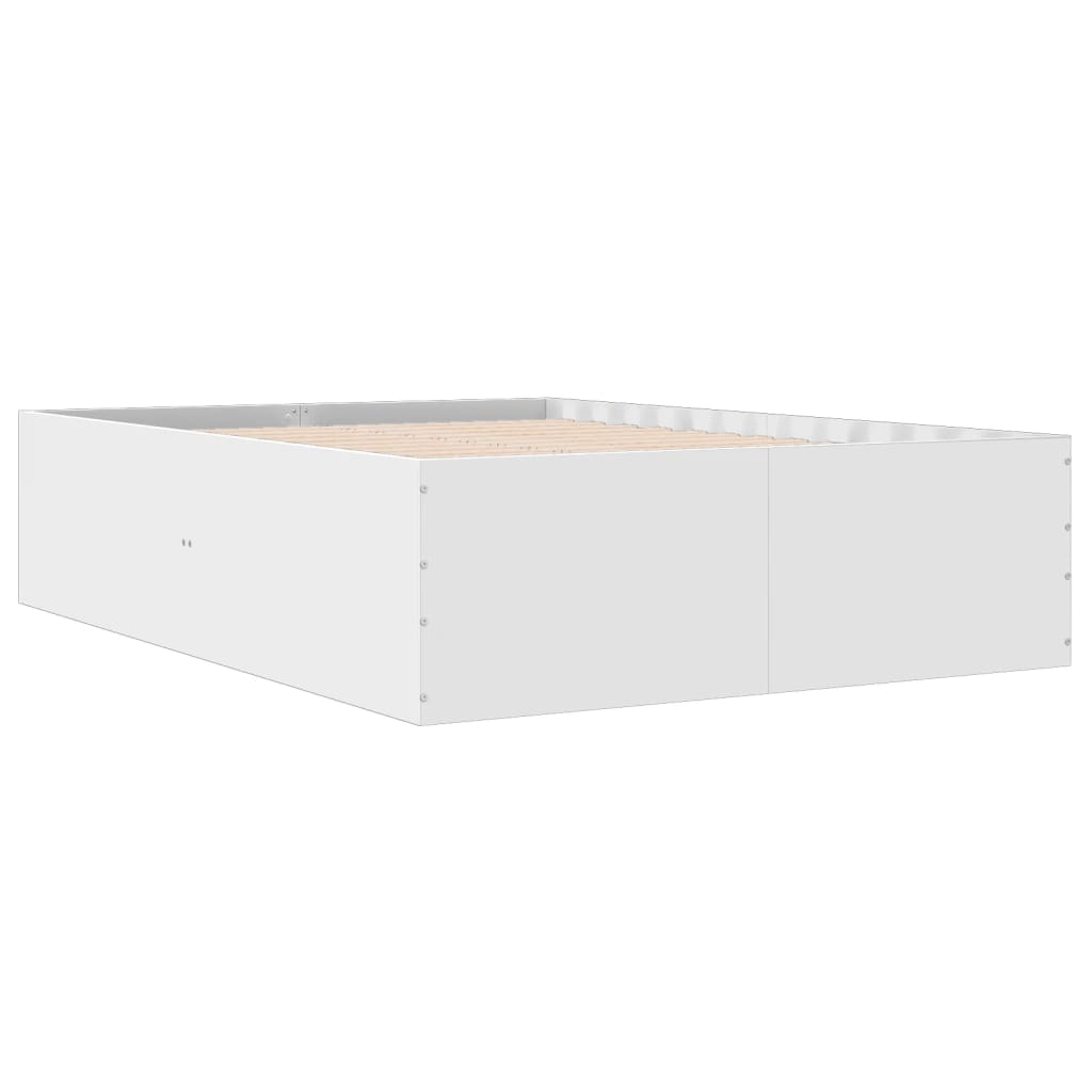 sengestel 120x200 cm konstrueret træ hvid