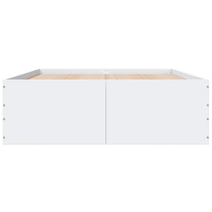 sengestel 120x200 cm konstrueret træ hvid