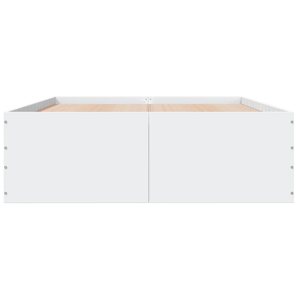 sengestel 120x190 cm konstrueret træ hvid