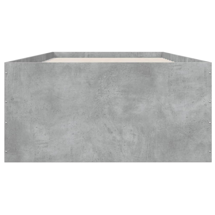 sengeramme 100x200 cm konstrueret træ betongrå