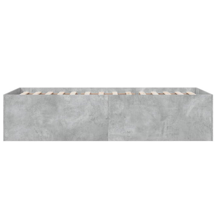 sengeramme 100x200 cm konstrueret træ betongrå